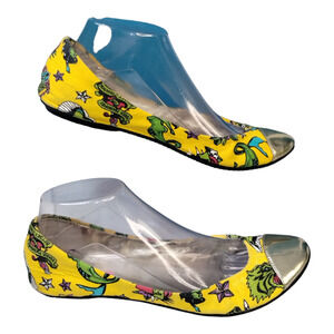 Betsey Johnson Womens Sashaaa Ballet Flats Size 8.5 M Yellow Gold Toe